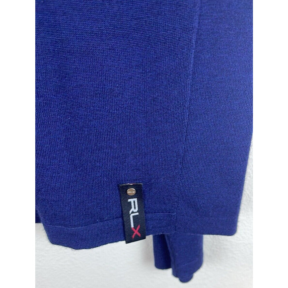 RLX RALPH LAUREN MEN'S HALF-ZIP MERINO WOOL NAVY BLUE SWEATER SIZE XL - Picture 3 of 10